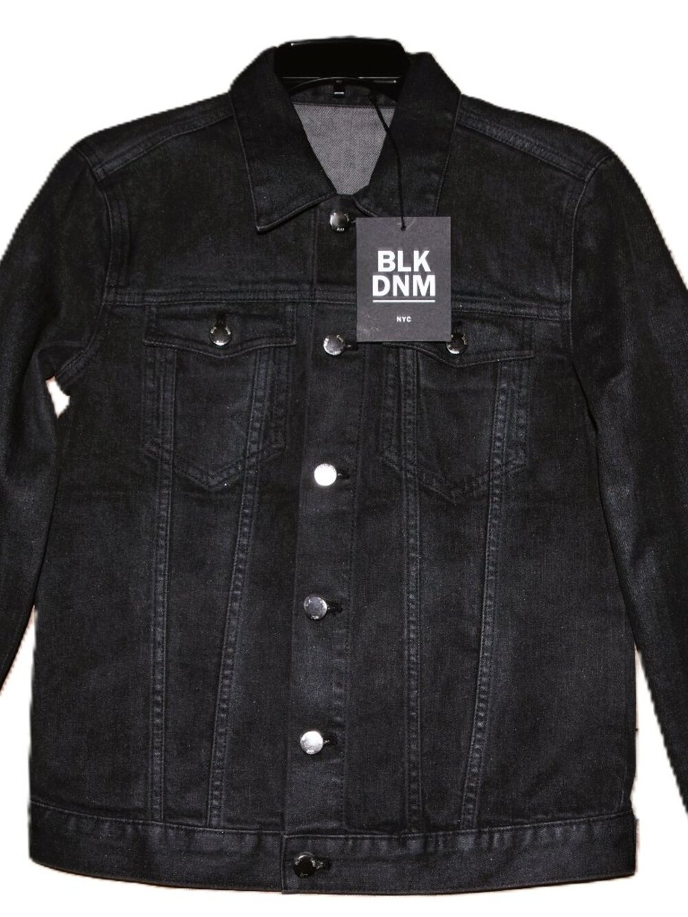 Bon Jovi rhinestone bling light black denim jacket size small - Picture 4 of 9